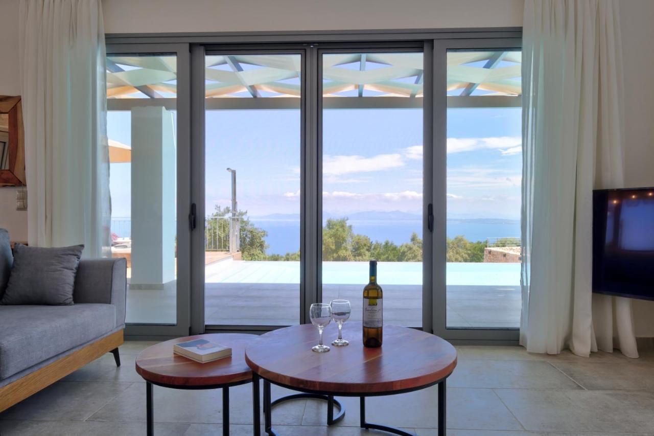 Tsakmakis Villas Luxury- Panoramic Sea View - Lefkada Tsoukaládhes エクステリア 写真