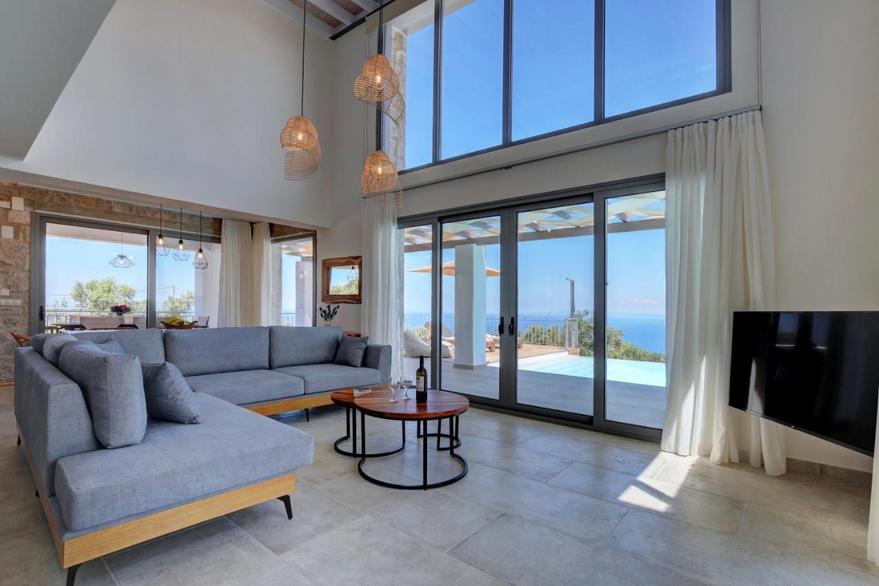Tsakmakis Villas Luxury- Panoramic Sea View - Lefkada Tsoukaládhes エクステリア 写真