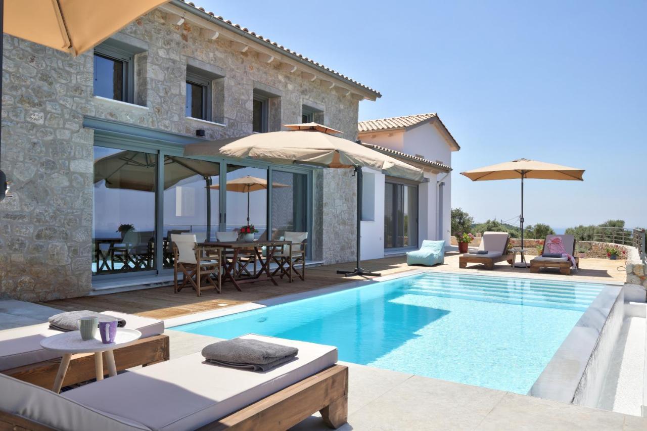 Tsakmakis Villas Luxury- Panoramic Sea View - Lefkada Tsoukaládhes エクステリア 写真