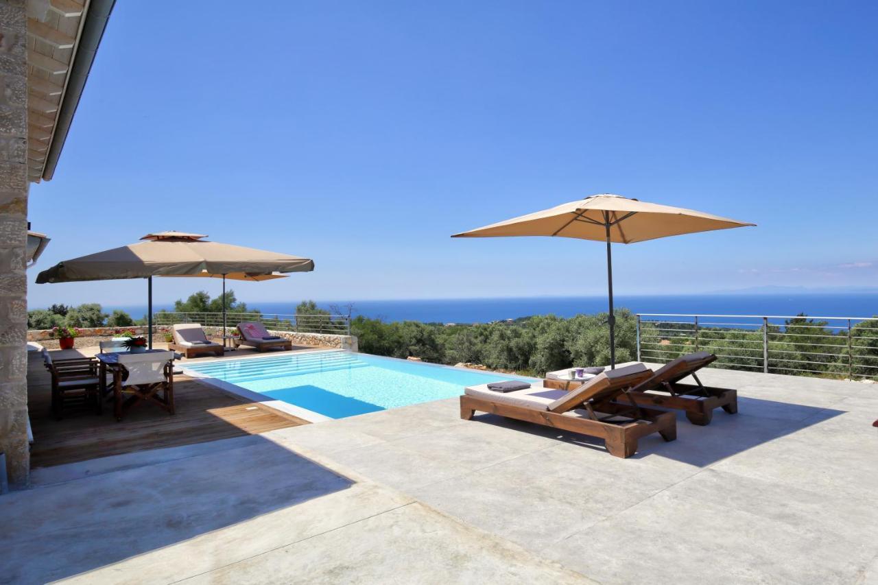 Tsakmakis Villas Luxury- Panoramic Sea View - Lefkada Tsoukaládhes エクステリア 写真