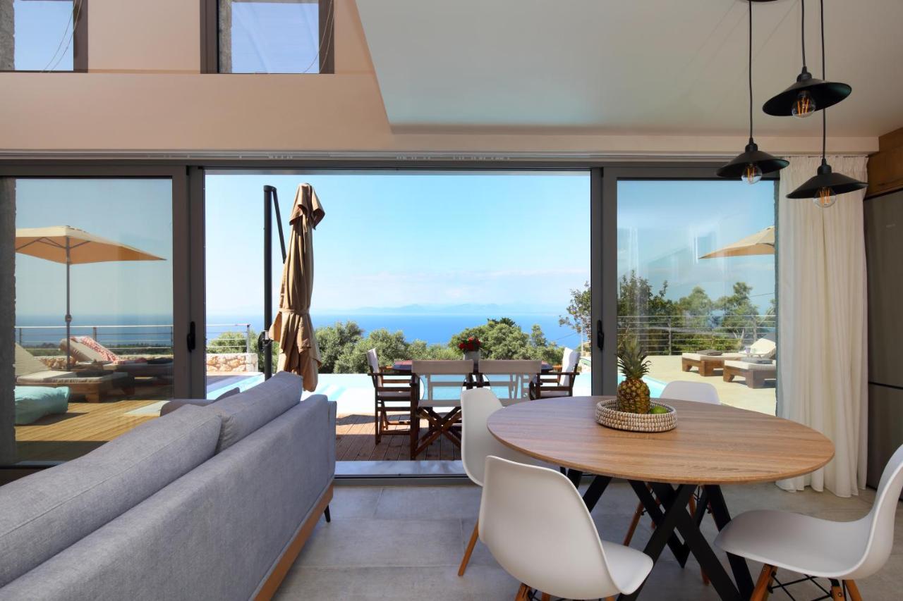 Tsakmakis Villas Luxury- Panoramic Sea View - Lefkada Tsoukaládhes エクステリア 写真