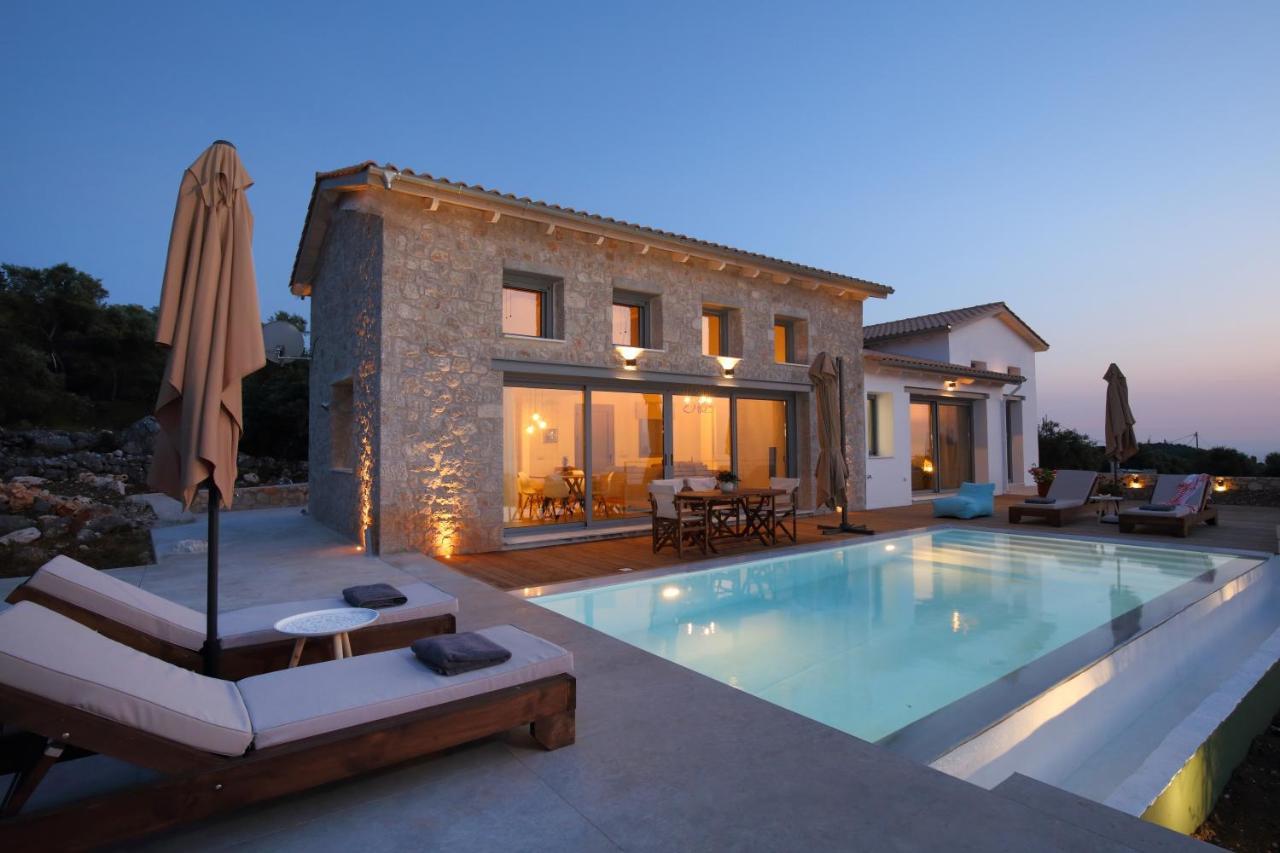 Tsakmakis Villas Luxury- Panoramic Sea View - Lefkada Tsoukaládhes エクステリア 写真