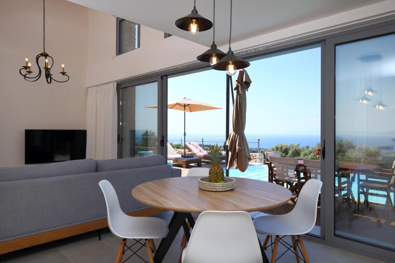 Tsakmakis Villas Luxury- Panoramic Sea View - Lefkada Tsoukaládhes エクステリア 写真