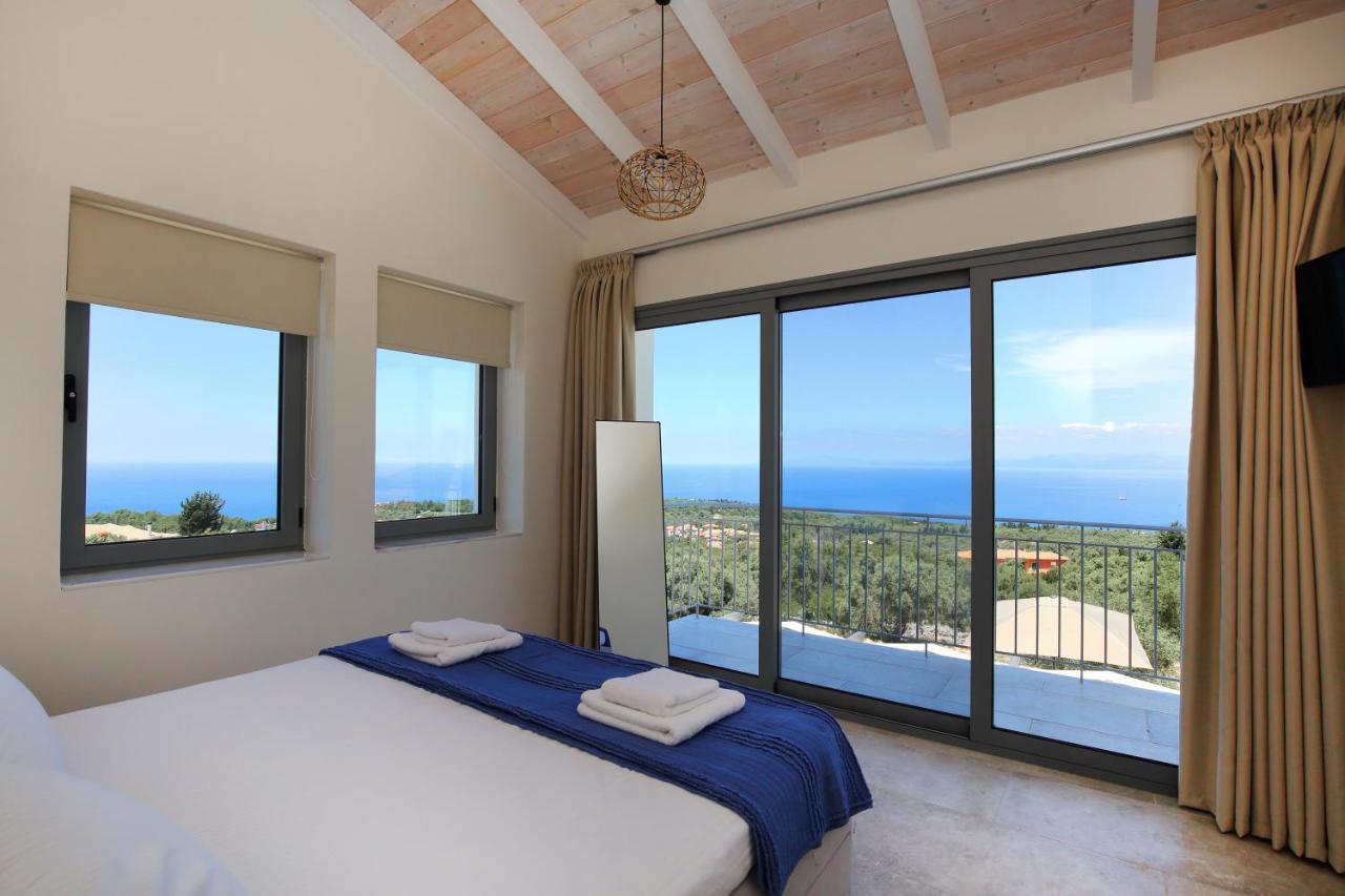 Tsakmakis Villas Luxury- Panoramic Sea View - Lefkada Tsoukaládhes エクステリア 写真